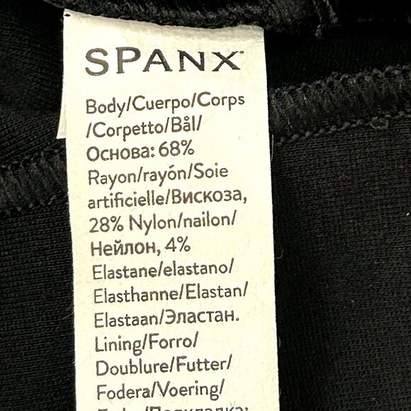 Spanx Womens Black Ankle Pant Size 1X Classic Backseam Ponte Stretch Leggings - Picture 8 of 12